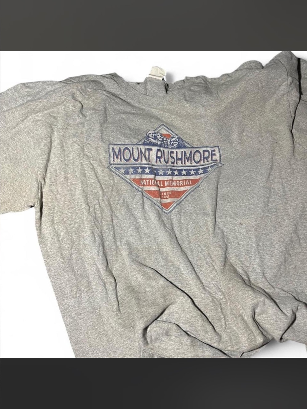Vintage Mount Rushmore Graphic Tee - Gray Size XL